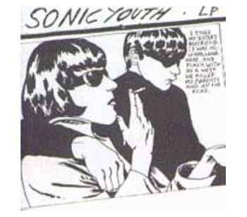 Sonic Youth Albumcover mit zwei rauchenden Personen.