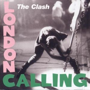 Albumcover mit The Clashs 'London Calling'. Das Künstlerbild ist in Schwarzweiß.