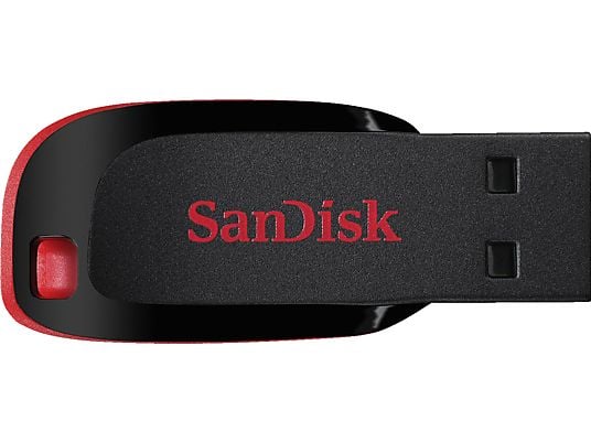 SANDISK CRUZER BLADE 32GB USB2 BLACK/RED - USB-Stick  (32 GB, Schwarz/Rot)