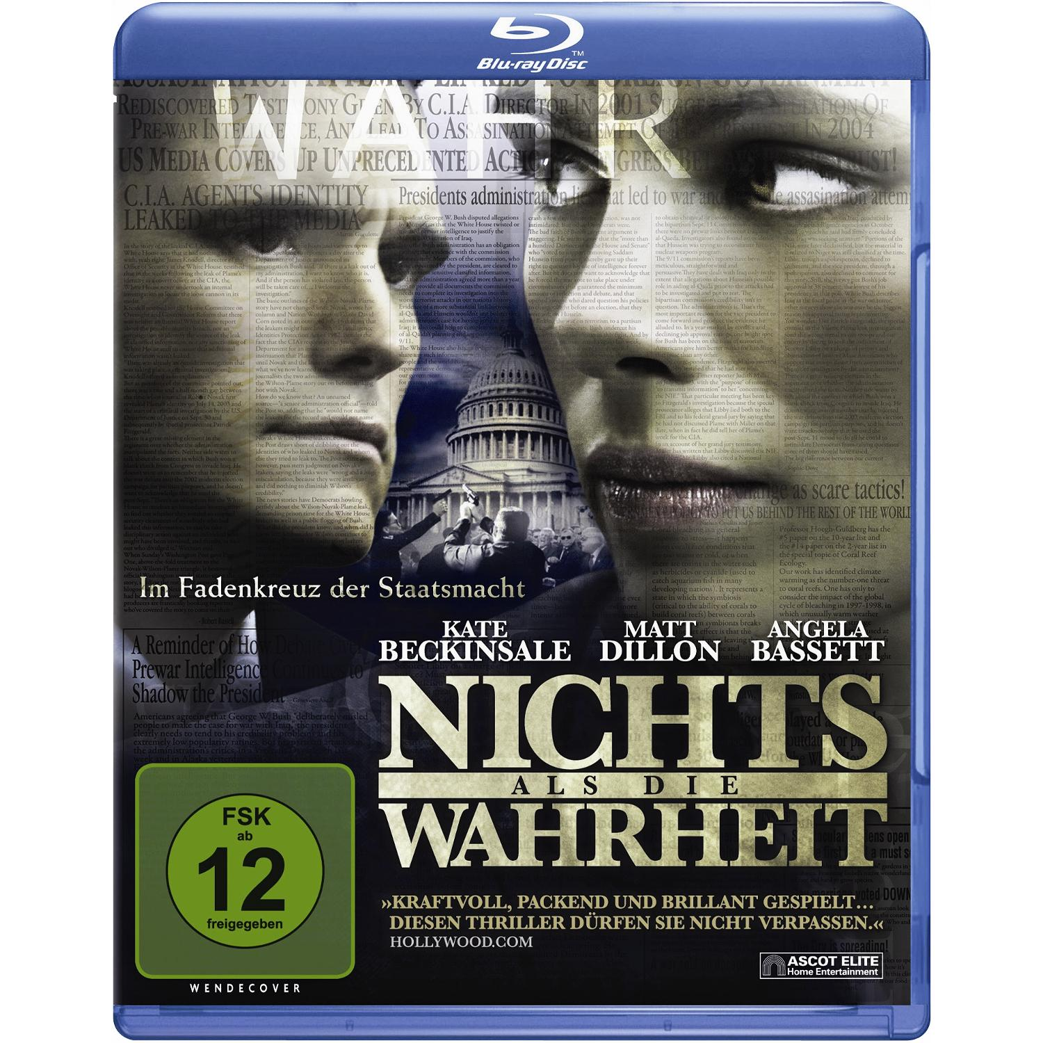 Blu-ray-Cover mit zwei Gesichtern, Titel 'Nichts als die Wahrheit' auf Deutsch und Schauspielernamen.