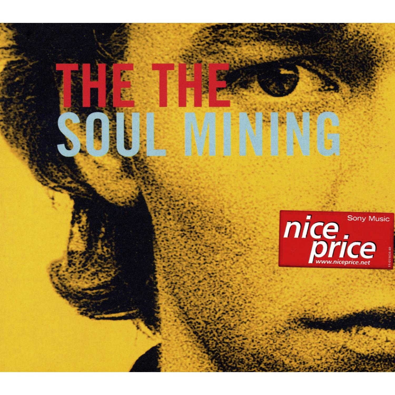 Albumcover mit einem Männergesicht, Text: The The, Soul Mining und einem "nice price" Aufkleber.
