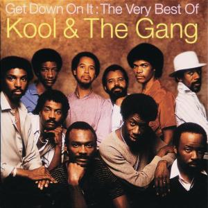 Albumcover von "Get Down On It" von Kool & The Gang, mit mehreren Männern.