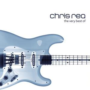 Chris Rea Albumcover, mit einer Gitarre im Röntgenstil, mit dem Titel 'The Very Best Of'.