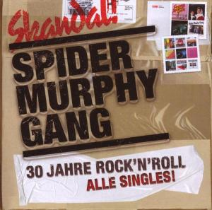 CD-Cover. Text: Spider Murphy Gang. 30 Jahre Rock'n'Roll. Bilder von Fotos und Briefmarken.