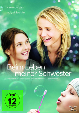 Beim Leben meiner Schwester DVD-Cover. Zwei Frauen schauen sich an, Blasen im Hintergrund.