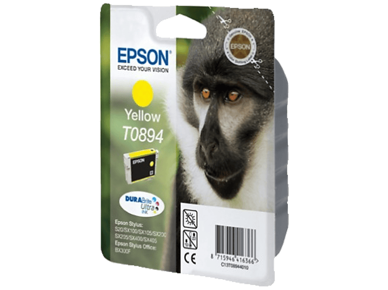 EPSON Pawian, T0894, Gelb, C13T08944011; Tintenpatrone — Foto 2 von 2