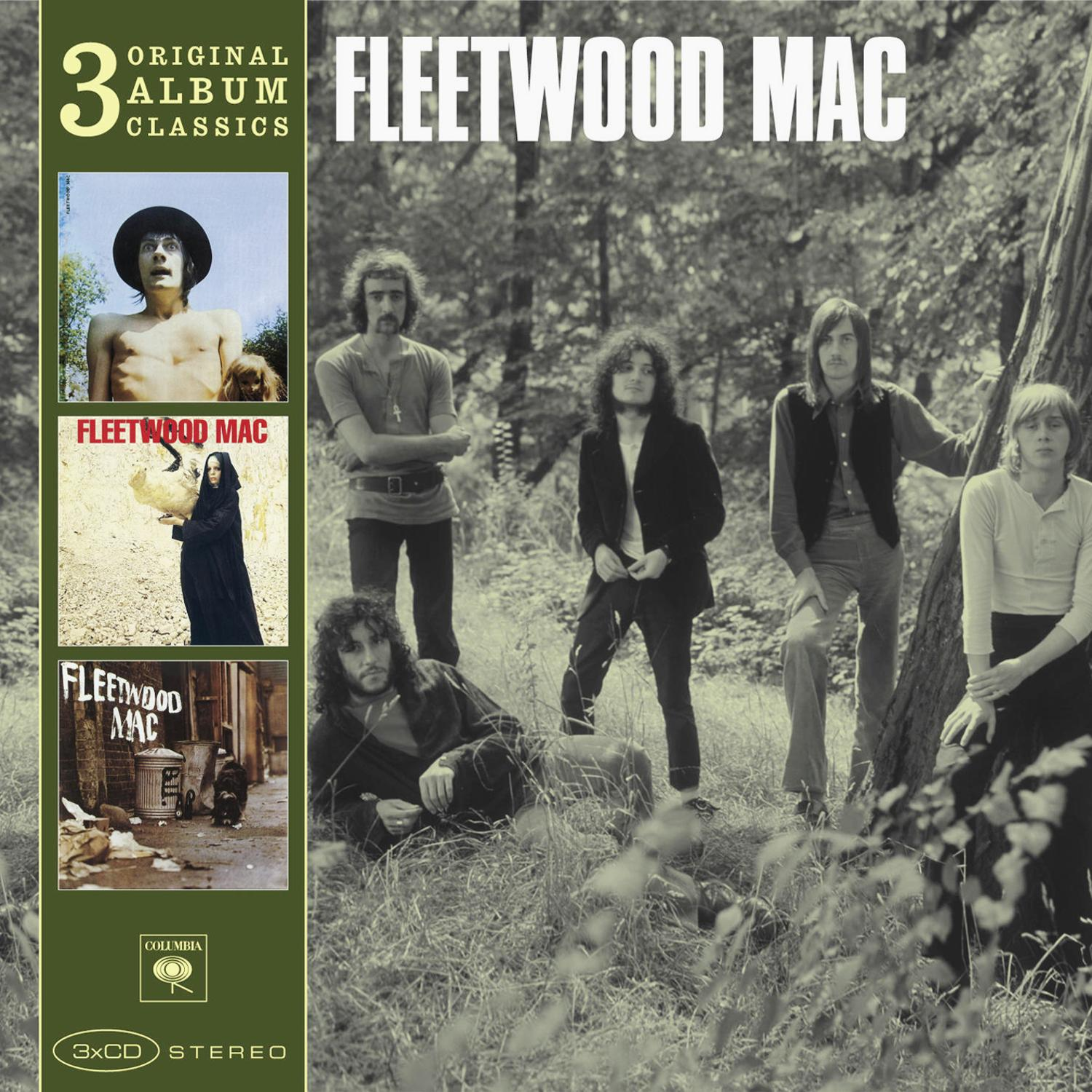 Fleetwood Mac Albumcover-Kunst. Gruppe von fünf Personen in einem Wald, Albumcover.