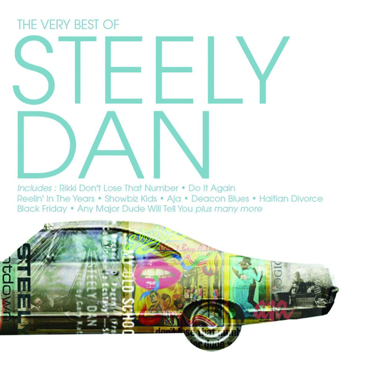 Steely Dan Albumcover: Auto-Illustration mit Text.