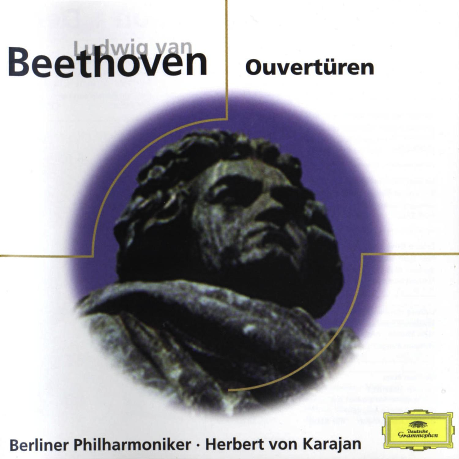 Beethoven-Albumcover mit Büstenporträt. Titel und Künstlernamen sind in Weiß und Schwarz angezeigt.