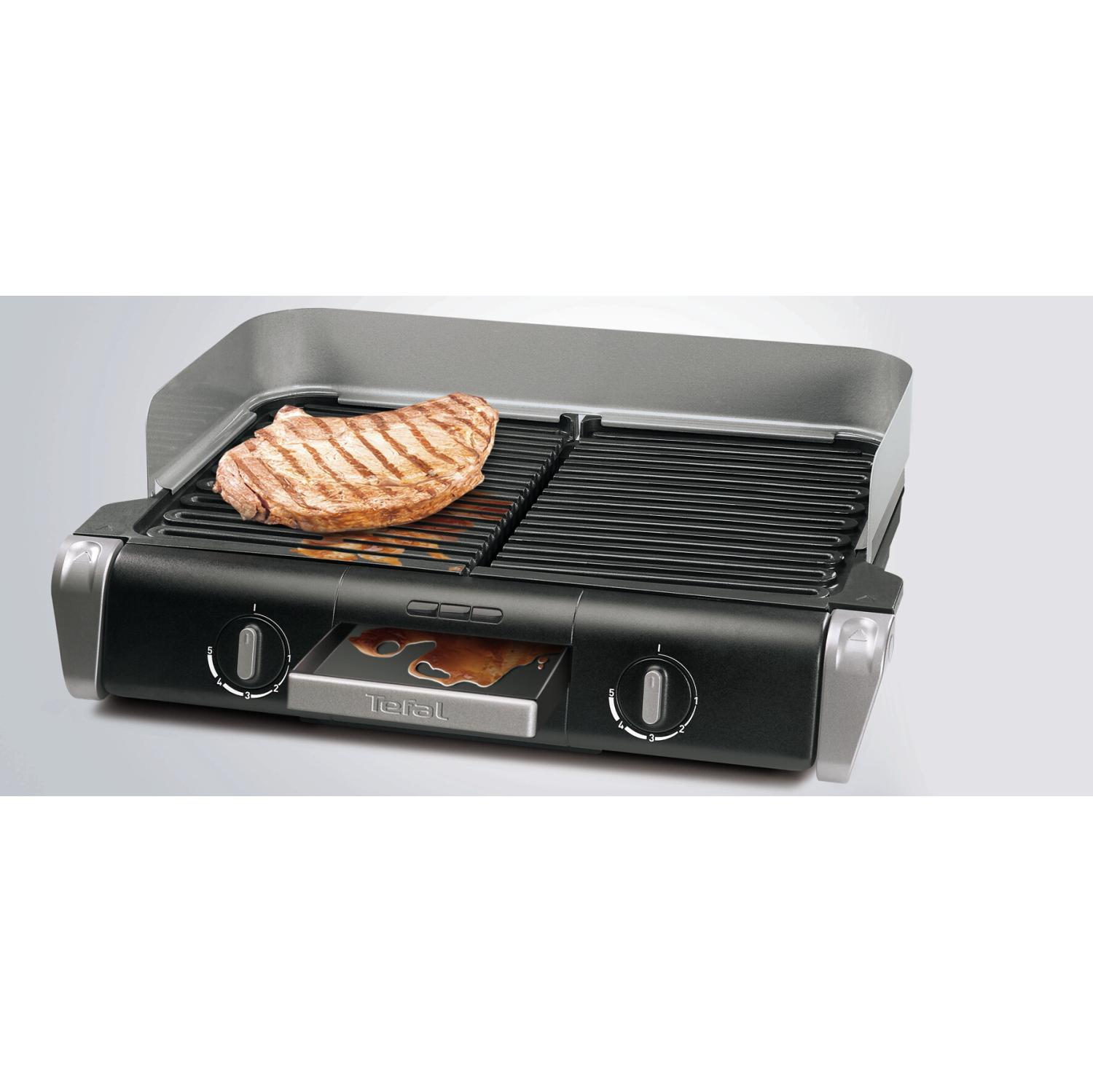 TEFAL TG 8000 BBQ Family Elektrogrill, Schwarz (2400 Watt)