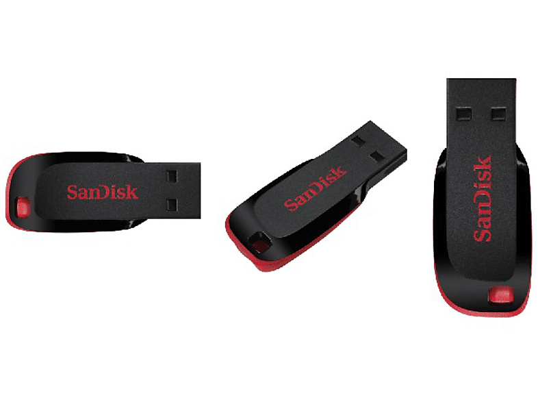 Thumbnail - SANDISK Cruzer Blade USB-Stick, 16 GB, 15 MB/s, Rot