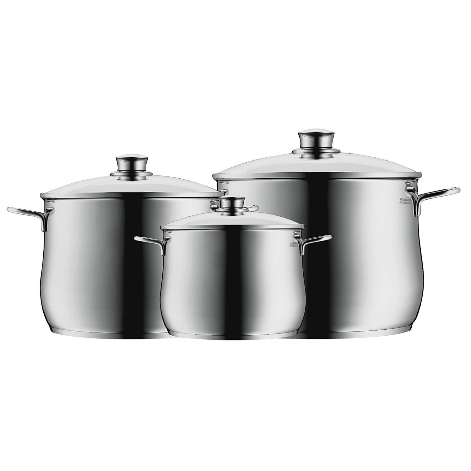 WMF 07.3003.6040 Diadem Plus Topf-Set 3-teilig Cromargan® Edelstahl rostfrei 18/10