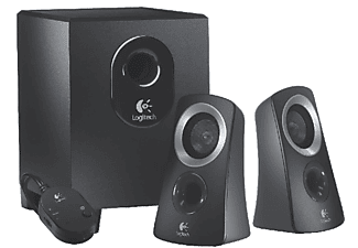 Altavoces para PC - Logitech Speaker System Z313 con subwoofer, Entrada jack 3.5 mm, 25 W, Negro