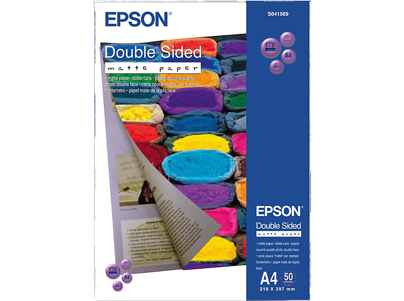 Einzelblattpapier EPSON 210 x Sided A4 Double 297 mm S041569