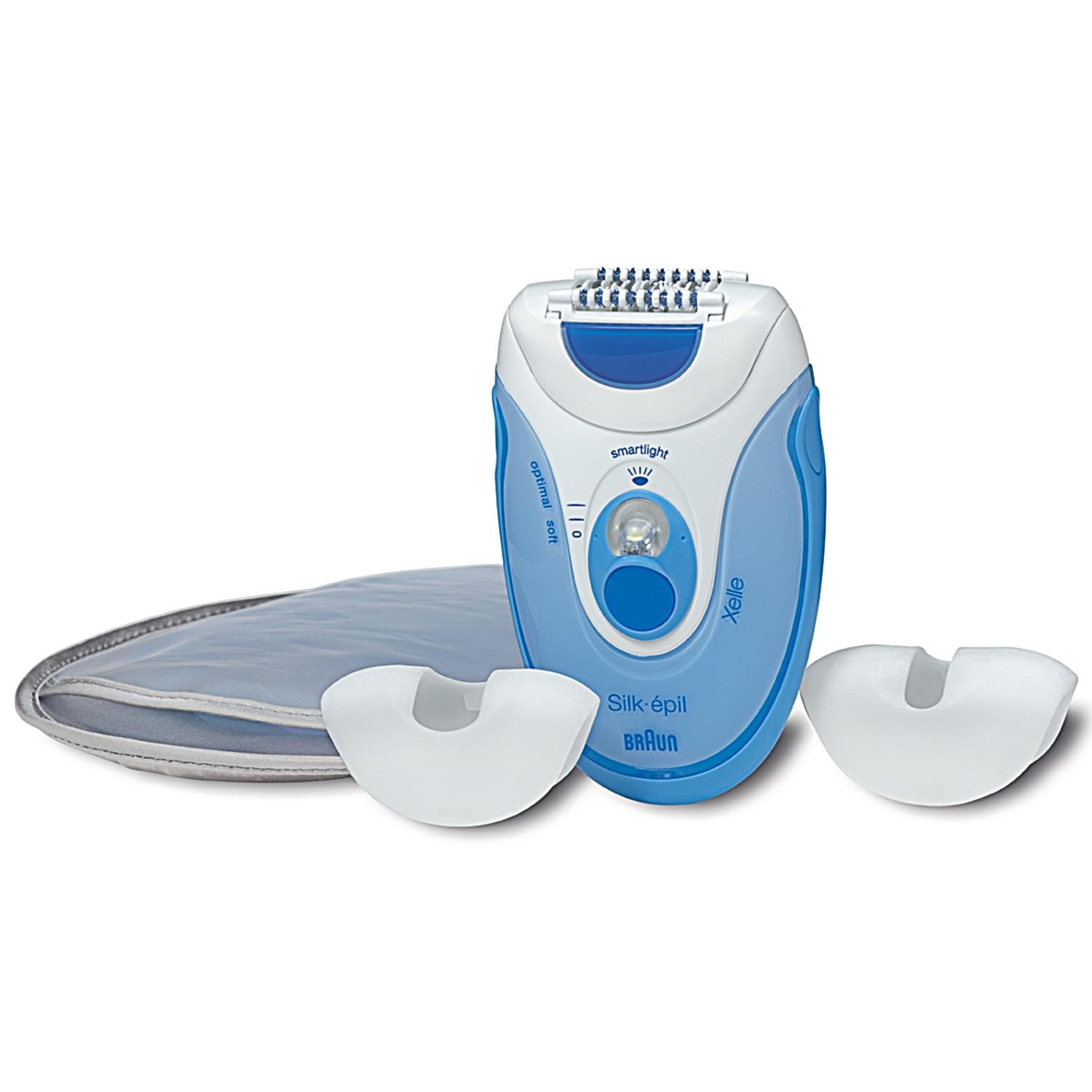 Depiladora - Braun XELLE 5580 WBOX Depilación de arranque con cabezal de masaje, Guante de frío