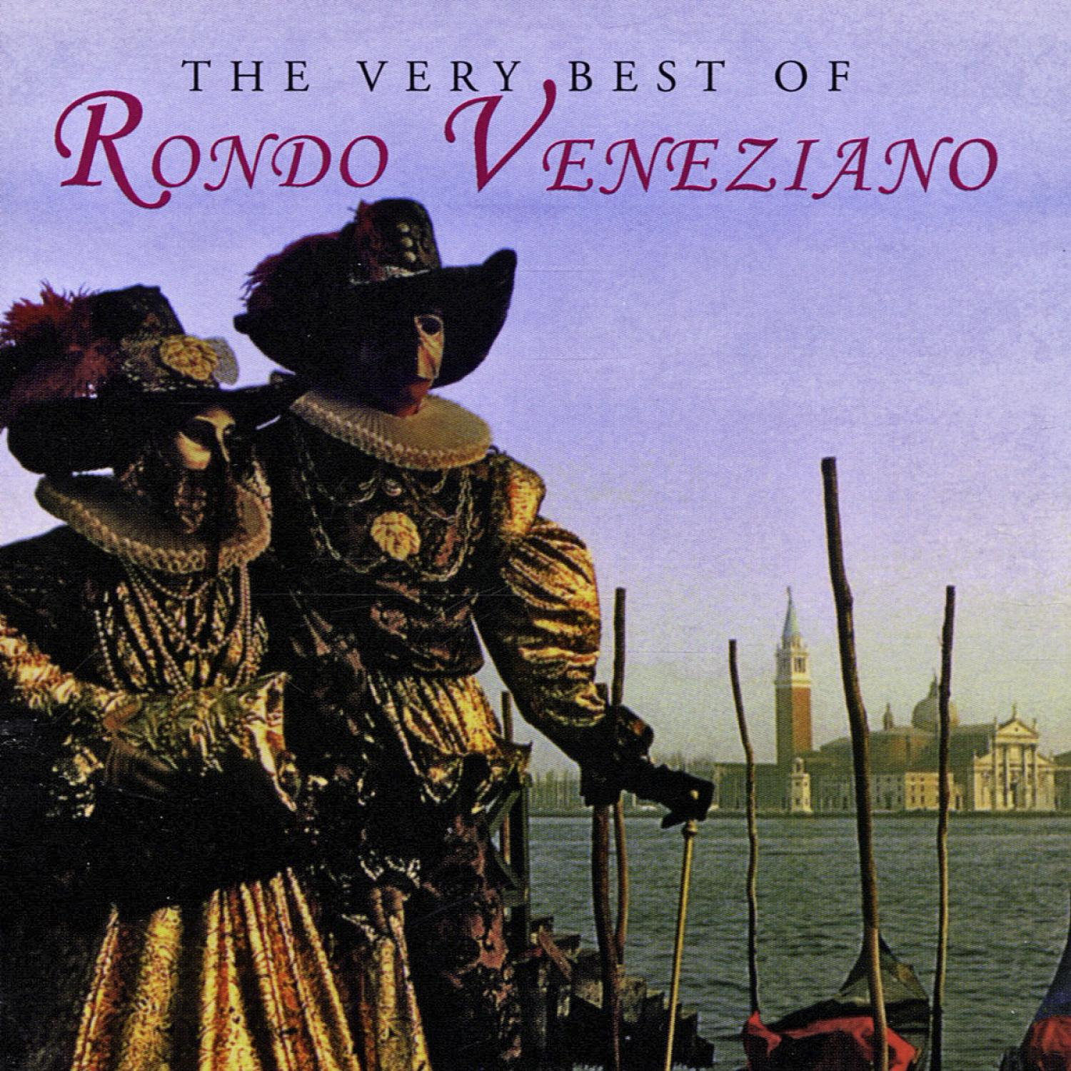 Albumcover mit zwei Personen in venezianischen Masken, mit einem Kanal und Gebäuden im Hintergrund.