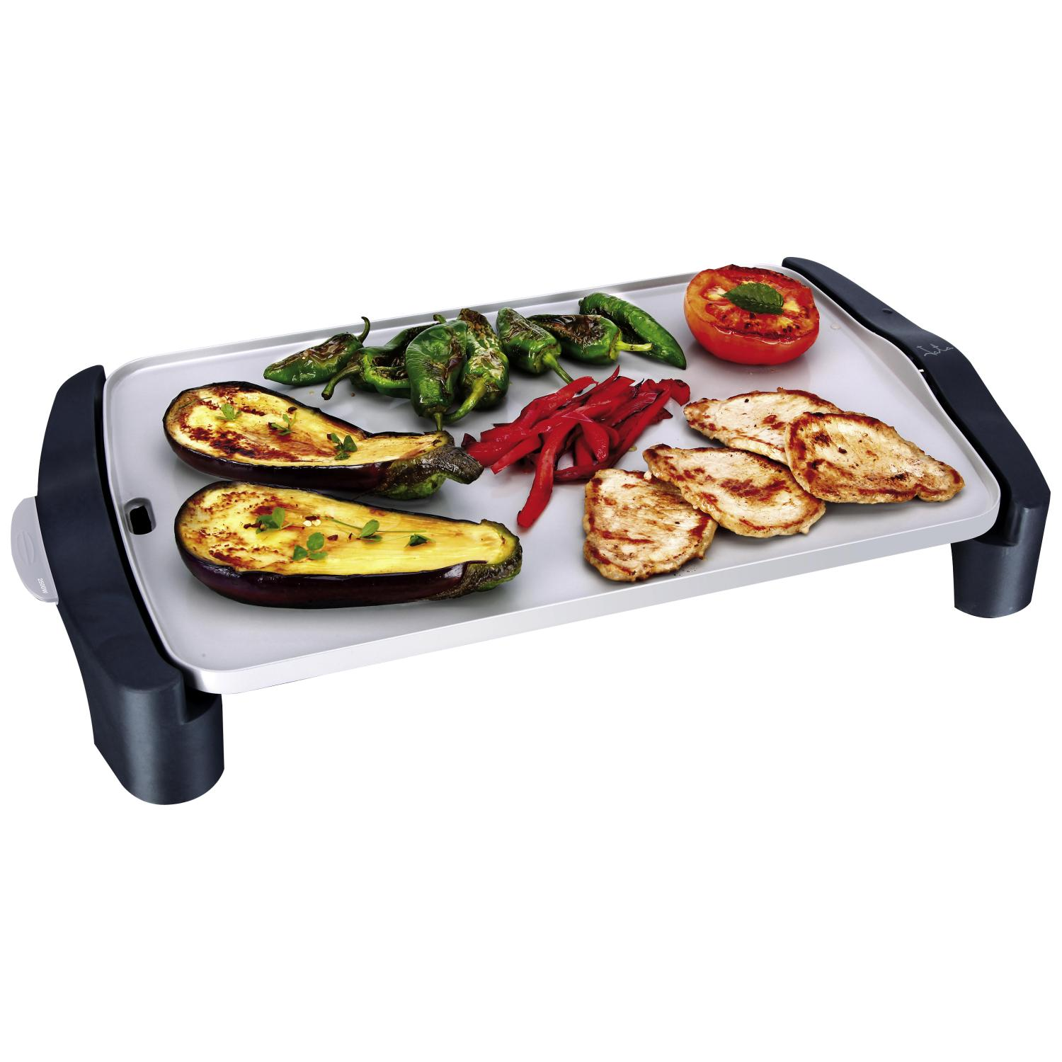 Plancha de Asar - Jata GR556 Potencia 2500W, Recubrimiento cerámico, Superficie 46cm x 28cm