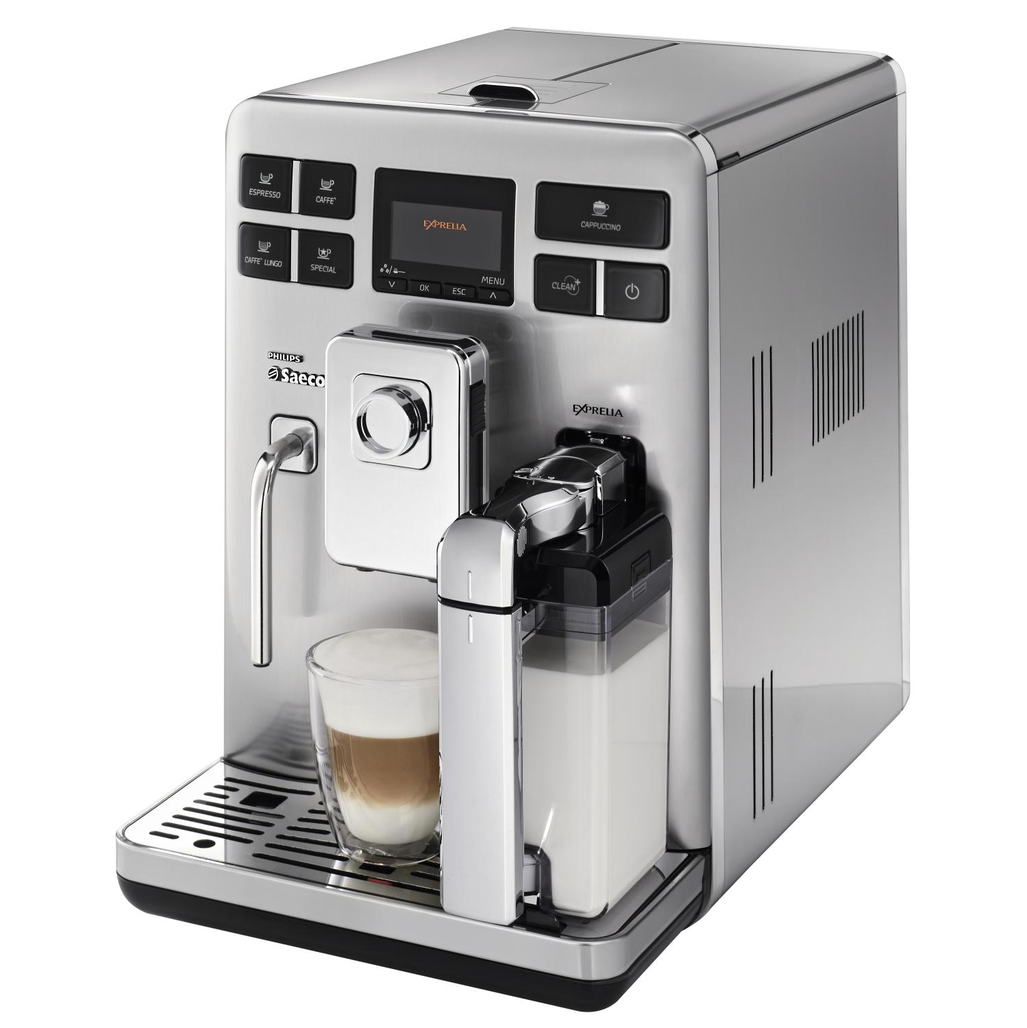 Cafetera superautomática - Saeco HD8856/01 Exprelia Presión de 15 bares, Molinillo ajustable,