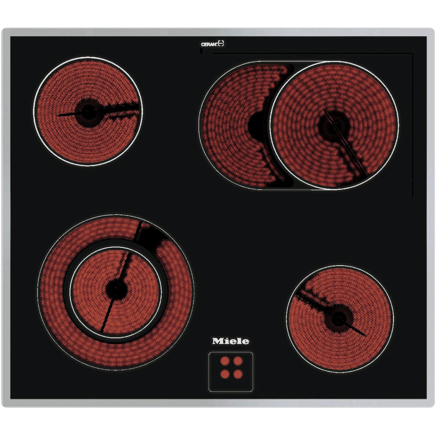 MIELE KM 6013 Elektro-Kochfeld (574 mm breit, 4 Kochzonen)