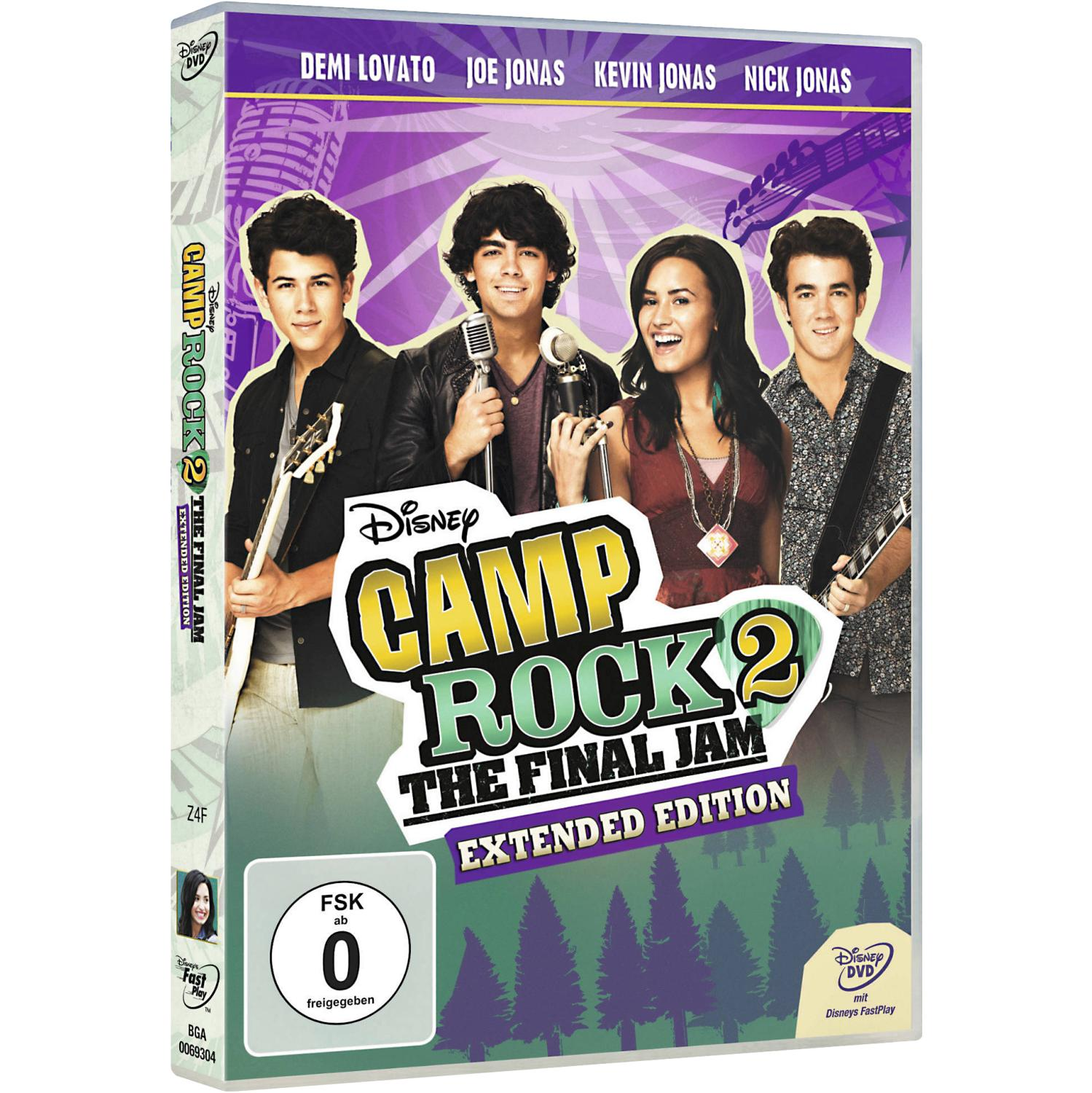 Camp Rock 2 DVD-Cover mit Demi Lovato und den Jonas Brothers.