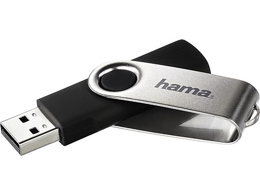 HAMA Rotate - clé USB  (16 GB, Noir/Argent)