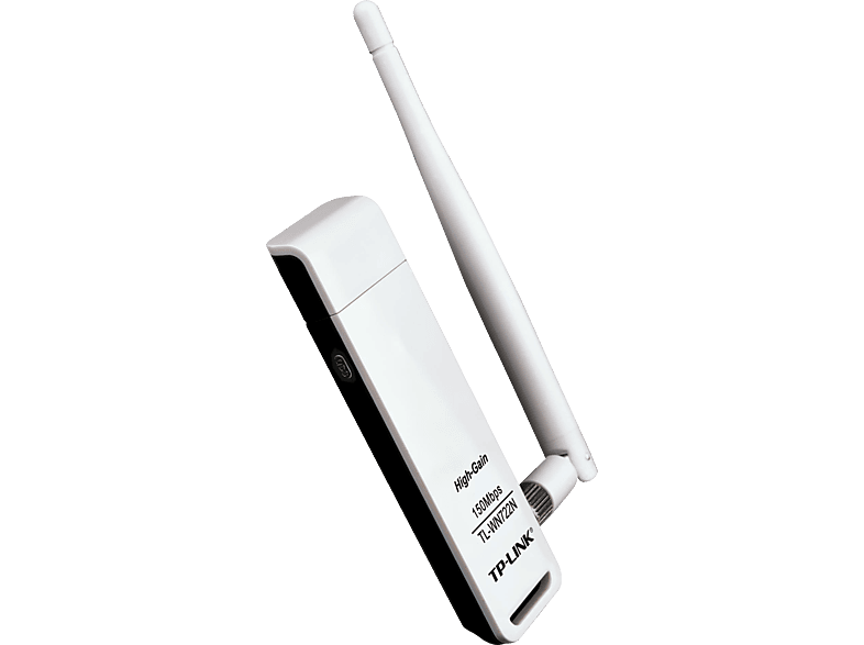 Adaptador Wi-Fi USB - TP-Link TL-WN722N, Velocidad transferencia 150 Mbps, 2.0, Banda Única, 2.4 GHz, Blanco