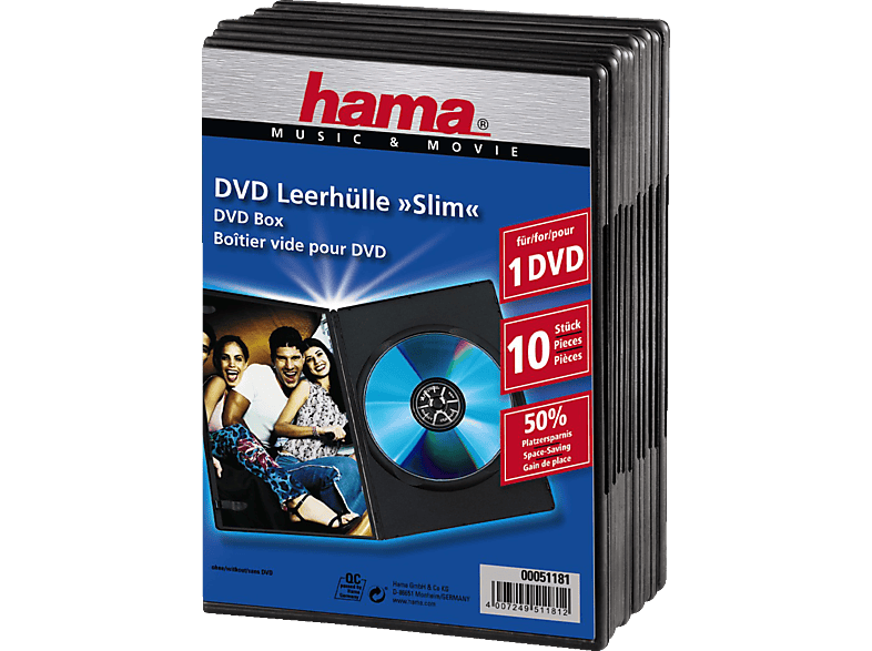 HAMA DVD box | 10 stuks (51195) | MediaMarkt