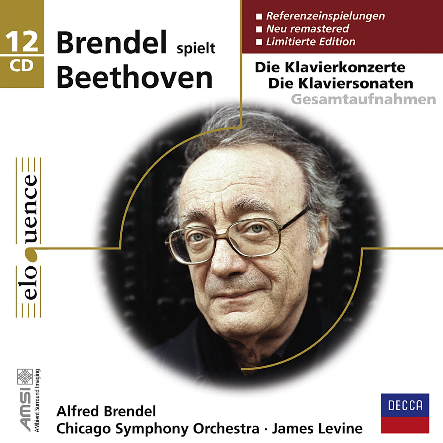 Albumcover: Porträt eines Mannes mit Brille mit Text über Beethoven und einer CD.
