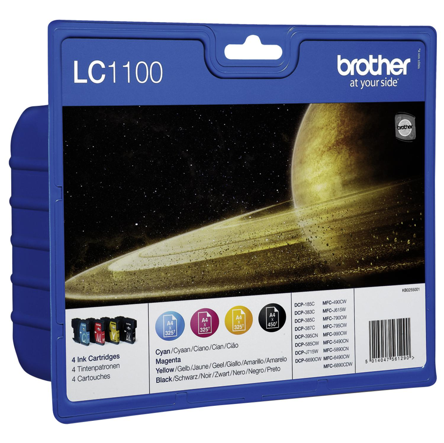 Tintenpatrone mehrfarbig LC-1100 BROTHER (LC-1100VALBP) VALBPDR