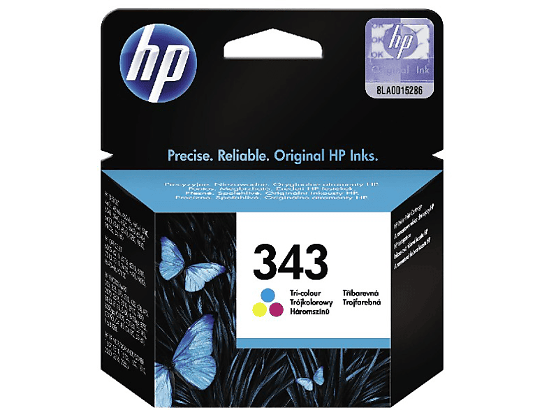 HP NR 343 Inktjet Cyaan - Magenta - Geel (C8766EE)
