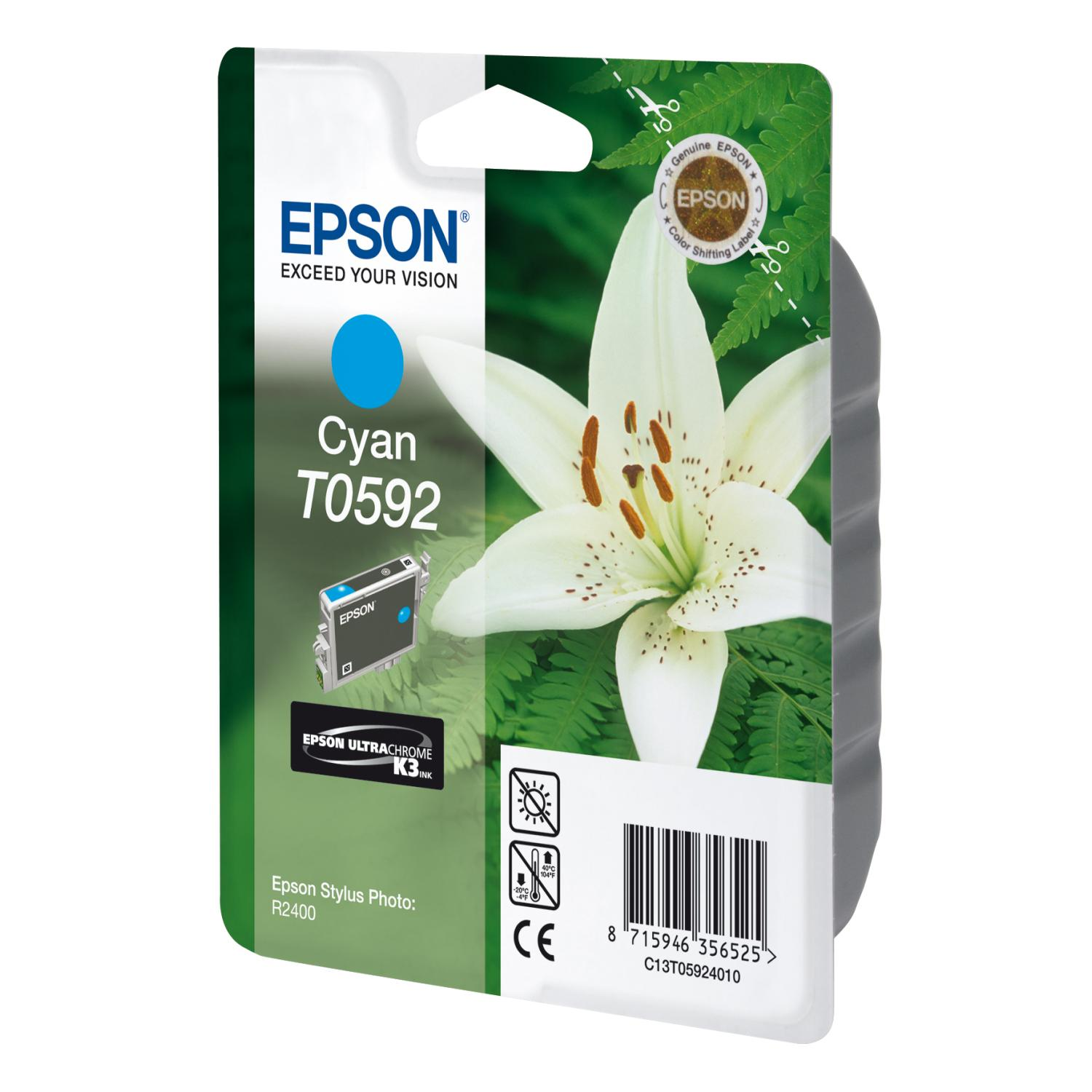 EPSON Original Tintenpatrone Cyan (C13T05924010)