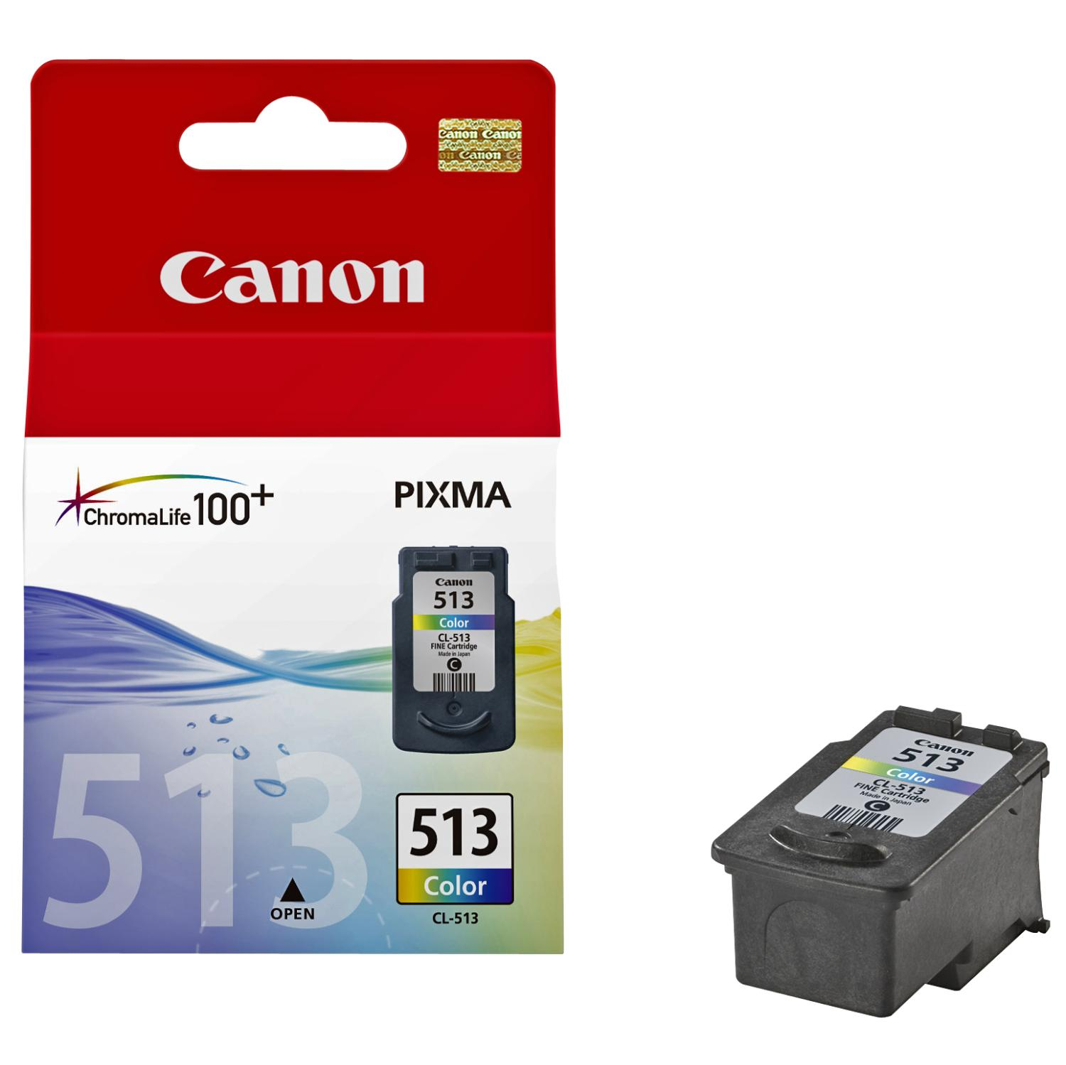 Canon Druckerpatronenbox. Die Box ist rot und weiß und zeigt eine Druckerpatrone.