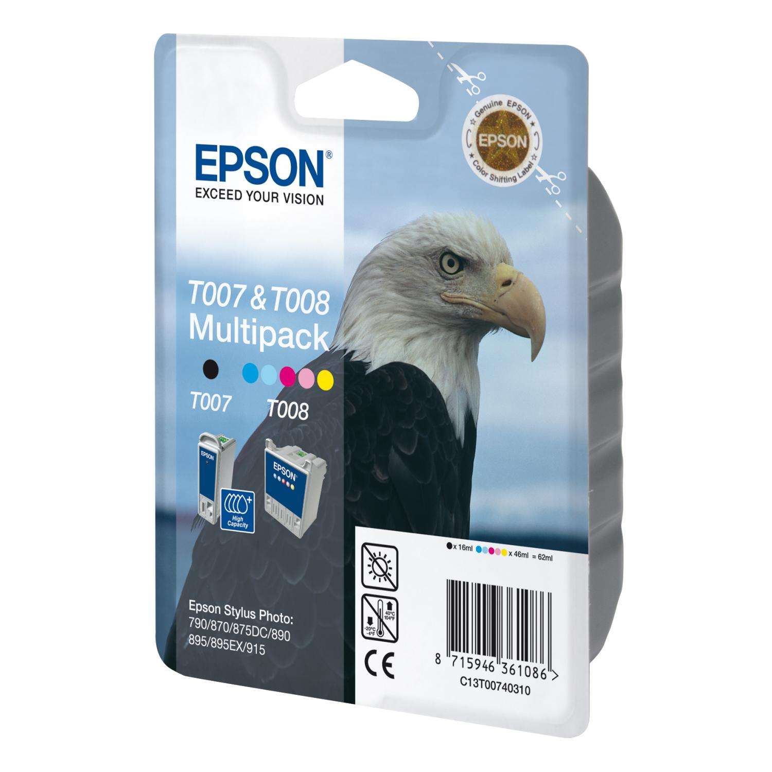 EPSON Original Tintenpatrone mehrfarbig (C13T00740310)