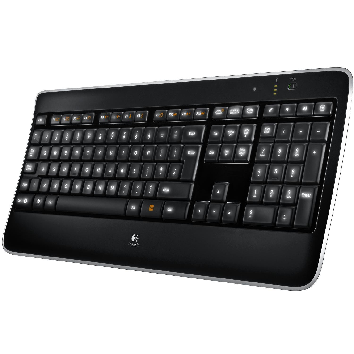 LOGITECH K800, Tastatur, kabellos, Schwarz