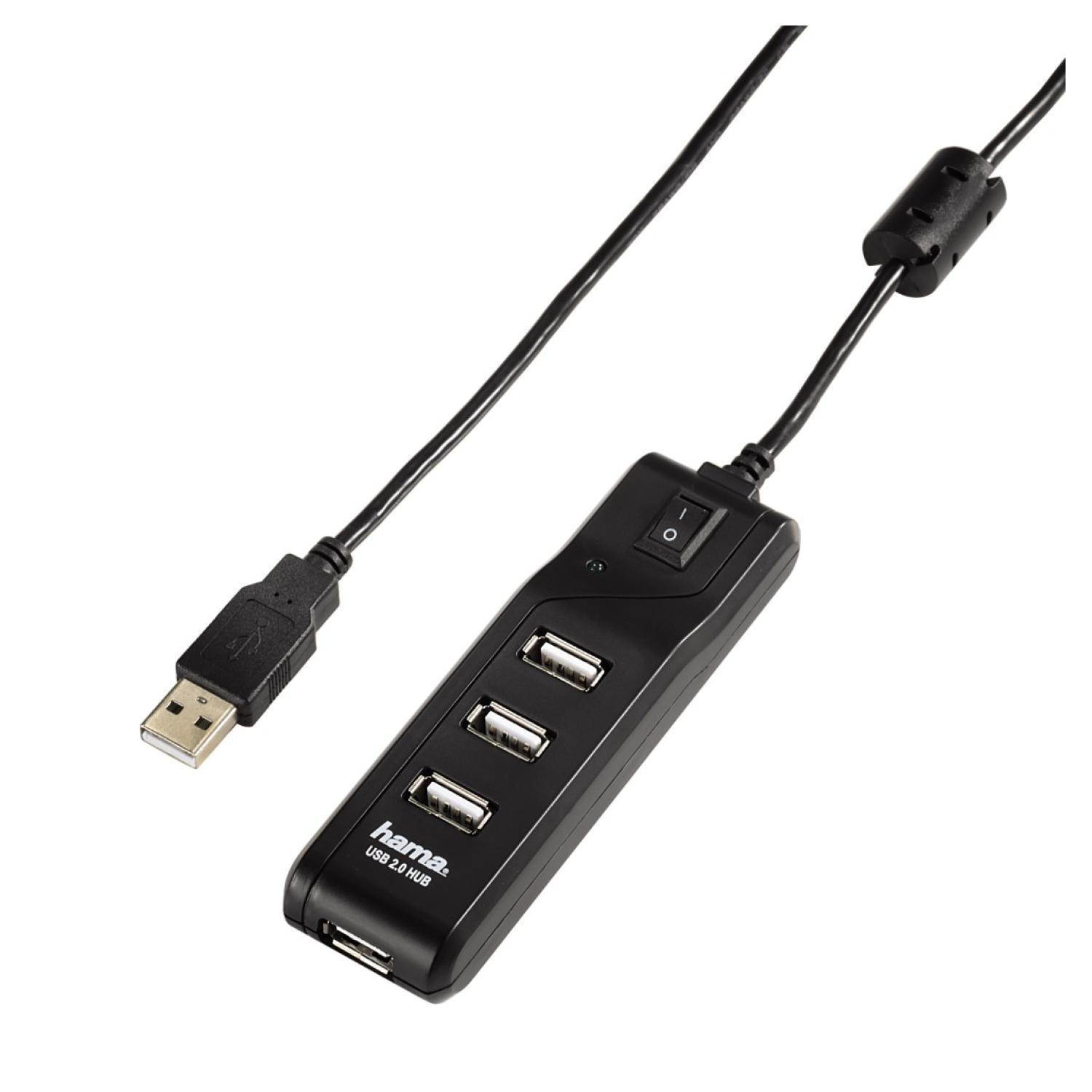 Hub HAMA HUB 1:4 USB 2.0 Czarny