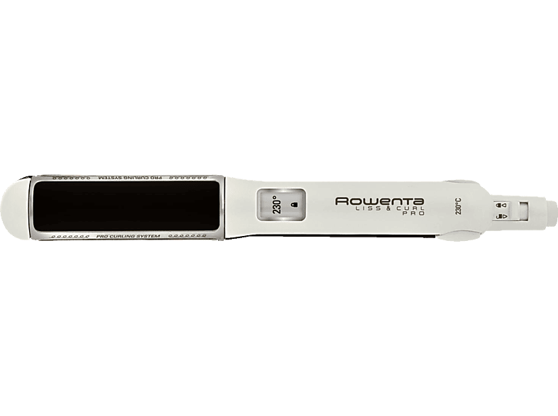 Plancha de pelo  Rowenta SF4620F0 Express Shine, Revestimiento de Papaya,  Placas de cerámica, 8 temp., Hasta 210 °C, Liss & Curl, Negro y albaricoque