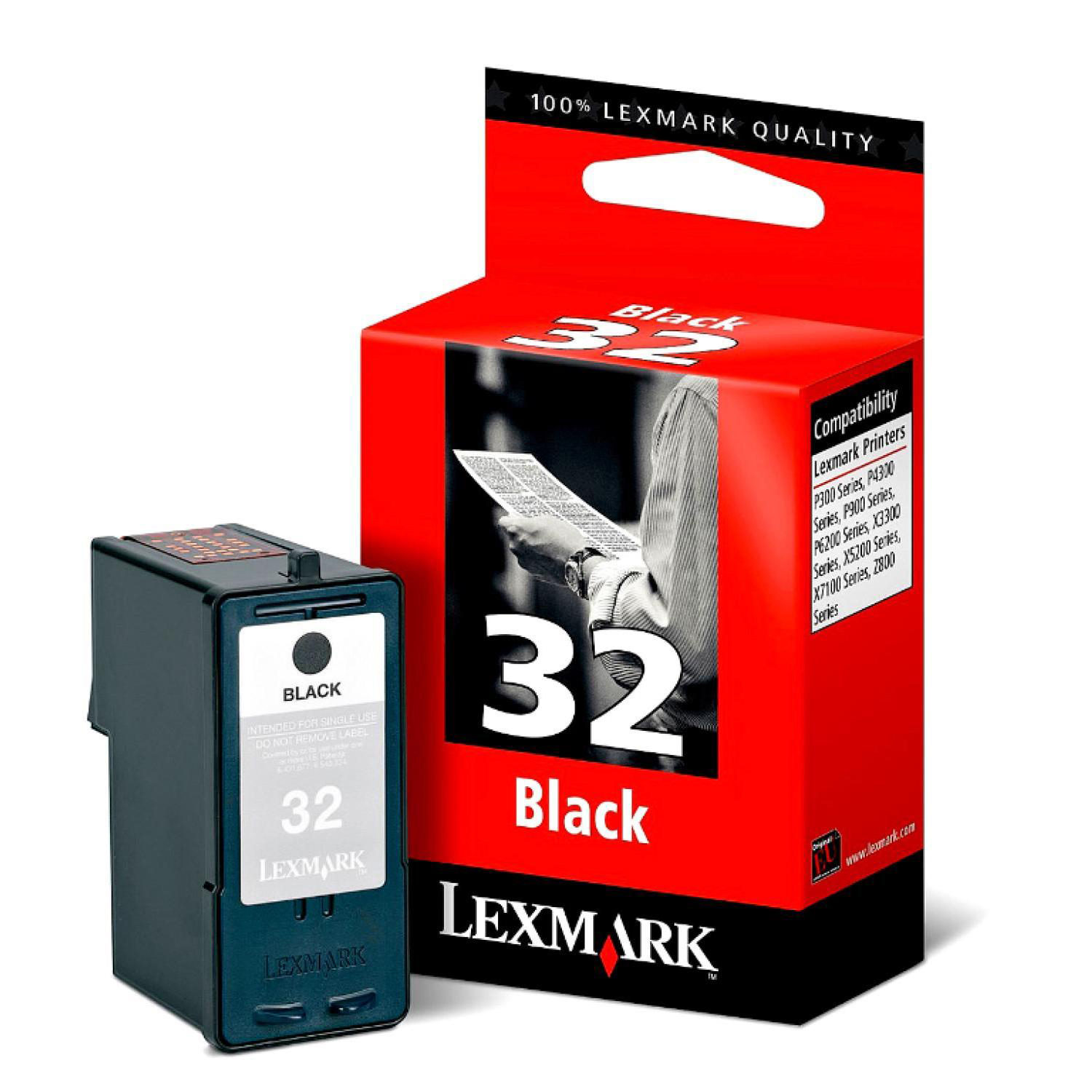 LEXMARK NR. 32 Tintenpatrone Schwarz (018CX032E)