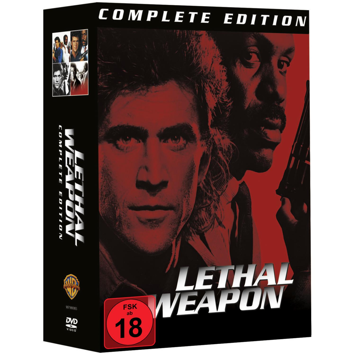 Lethal Weapon DVD-Box-Set mit Mel Gibson und Danny Glover auf dem Cover.