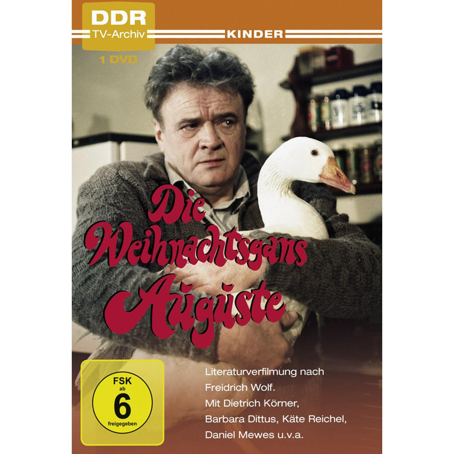 DVD-Cover mit einem Mann, der eine Gans hält, mit deutschem Text.