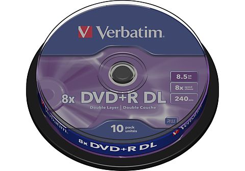 VERBATIM DVD+R 8,5GB DOUBLE LAYER 8X SP (10)