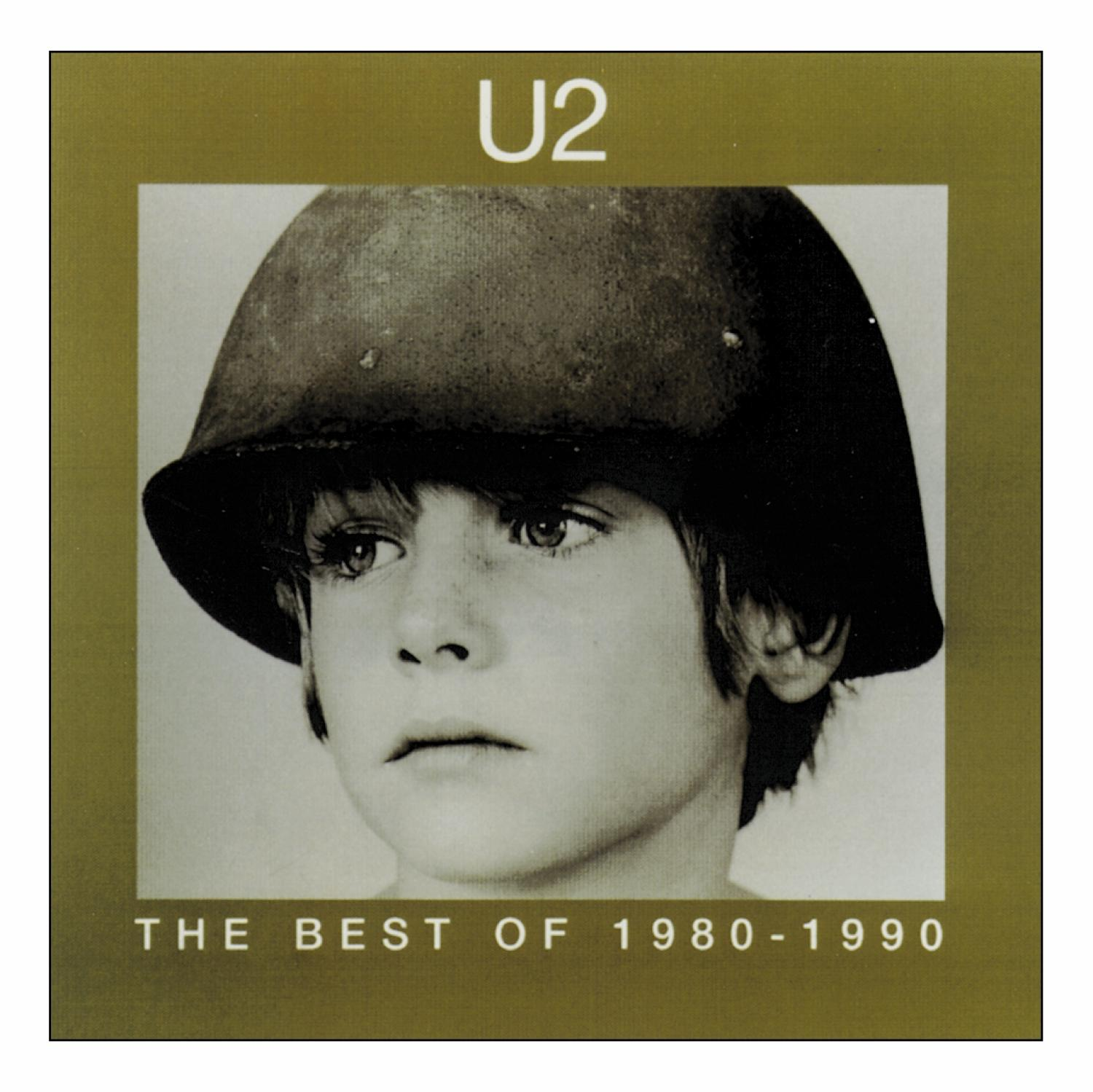 U2 Albumcover. Ein junger Junge mit Helm. Der Albumtitel steht am unteren Bildrand.
