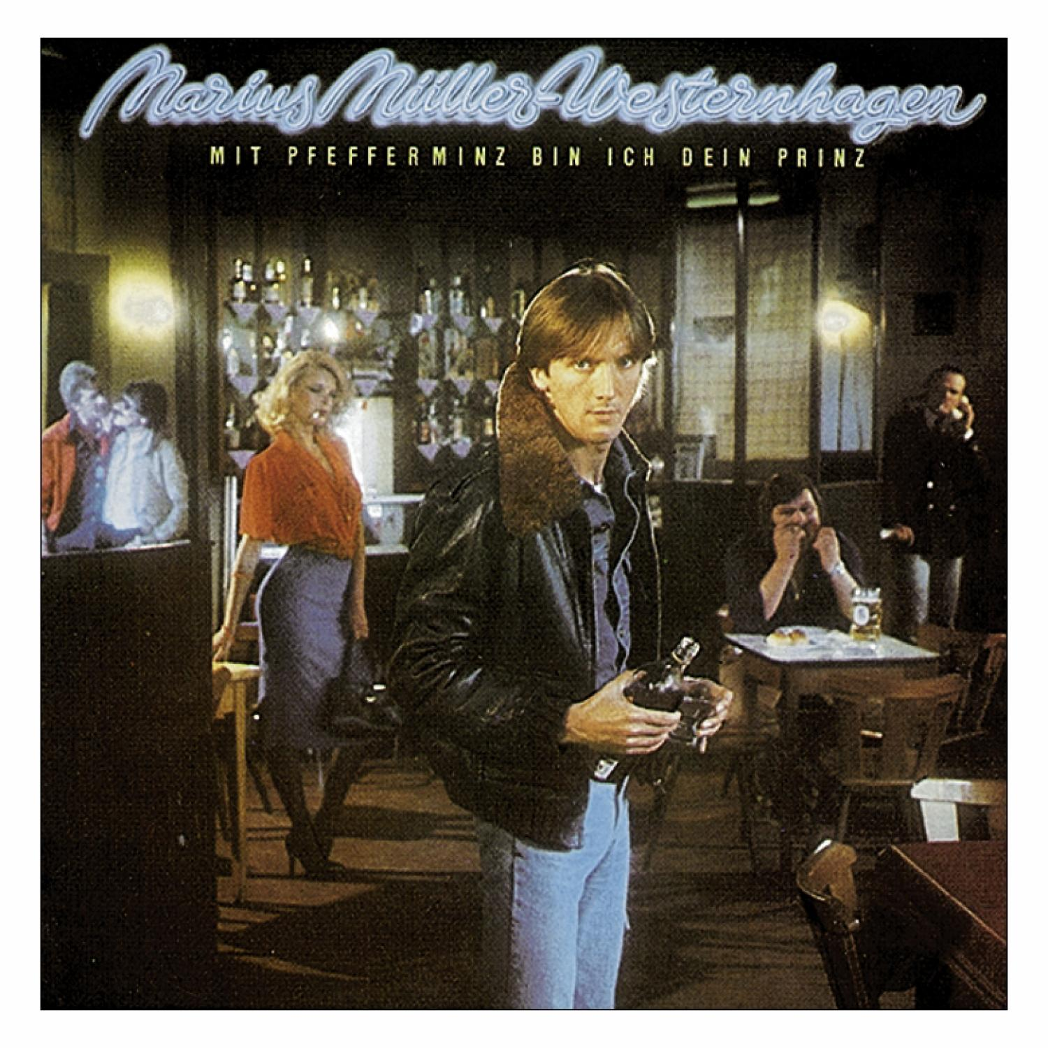 Albumcover: Mann in Bar mit Flasche, zwei Personen. Titel: 'Marius Müller-Westernhagen'.