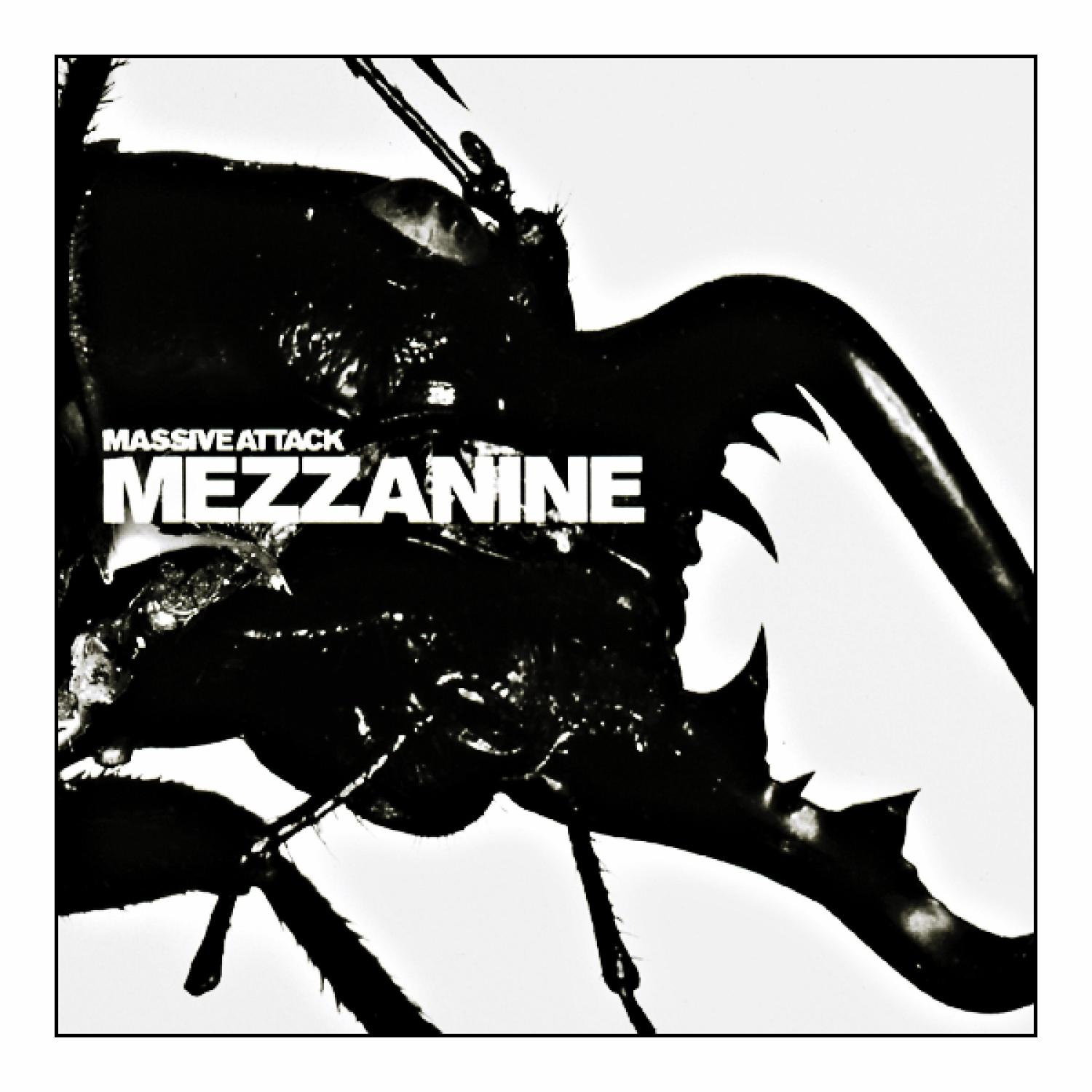 Albumcover-Kunst, Insekt Nahaufnahme. Schwarzweiß, weißer Hintergrund, Albumtitel sichtbar.