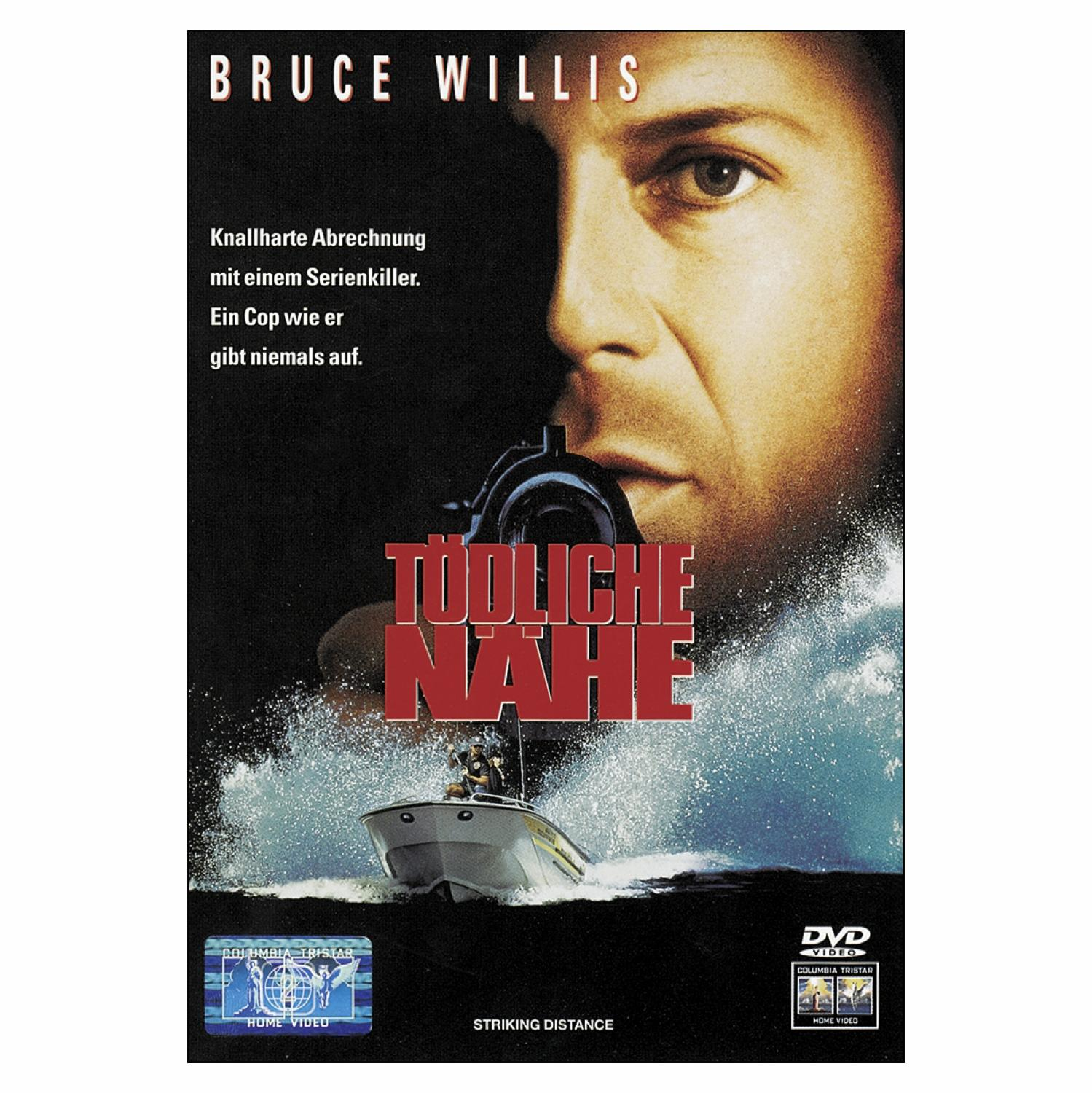 Filmposter: Bruce Willis' Gesicht, Titel: Tödliche Nähe.