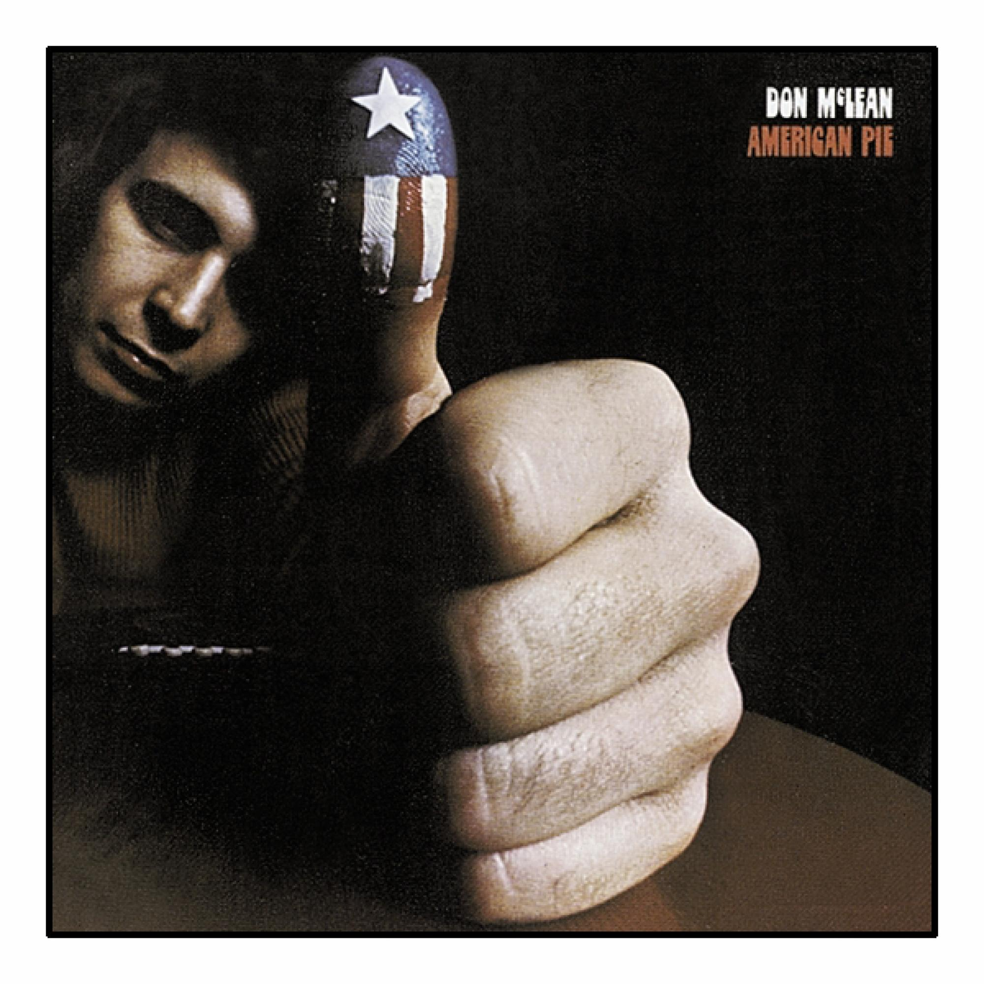Don McLean Albumcover. Zeigt einen Daumen mit amerikanischer Flagge, der einen Daumen hoch gibt.