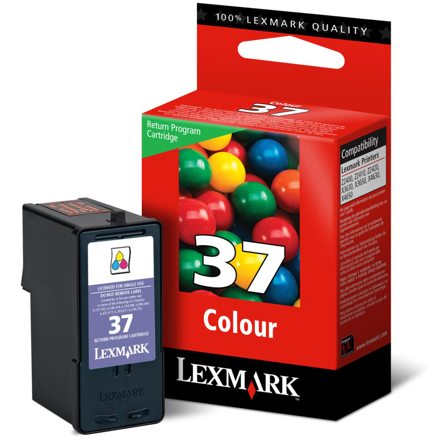 mehrfarbig LEXMARK Tintenpatrone (018C2140E) NR. 37