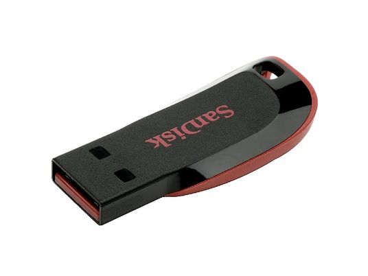 SAN DISK CRUZER BLADE 16GB USB2 BLACK/RED - USB-Stick  (16 GB, Schwarz/Rot)