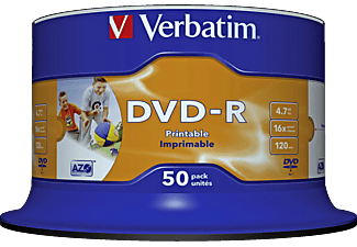 VERBATIM 43533 Printable Bedruckbar DVD-R 4,7GB 16X Rohling