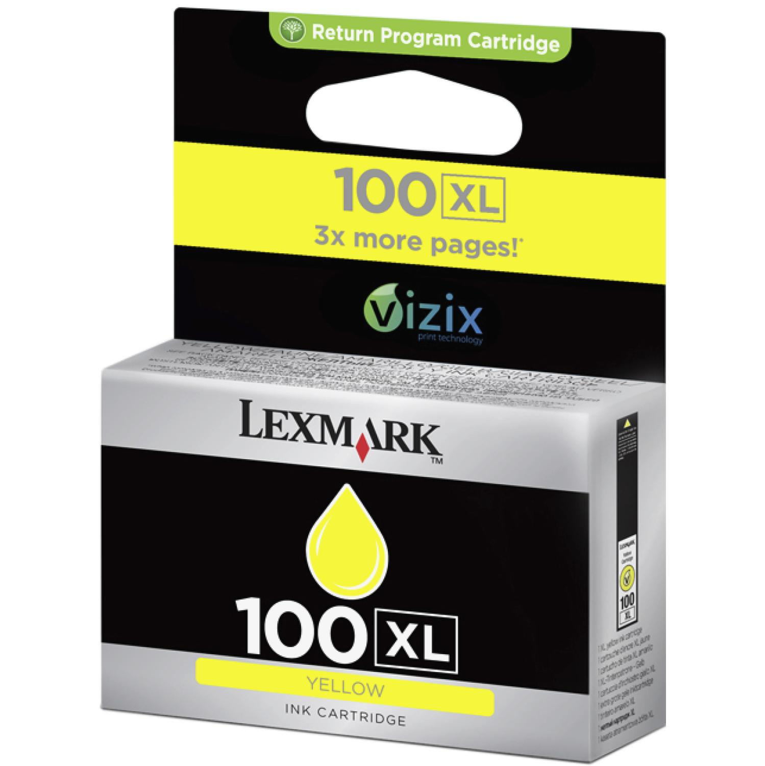 LEXMARK Nr. 100XL Rückgabe-Tintenpatrone Gelb (14N1071E)