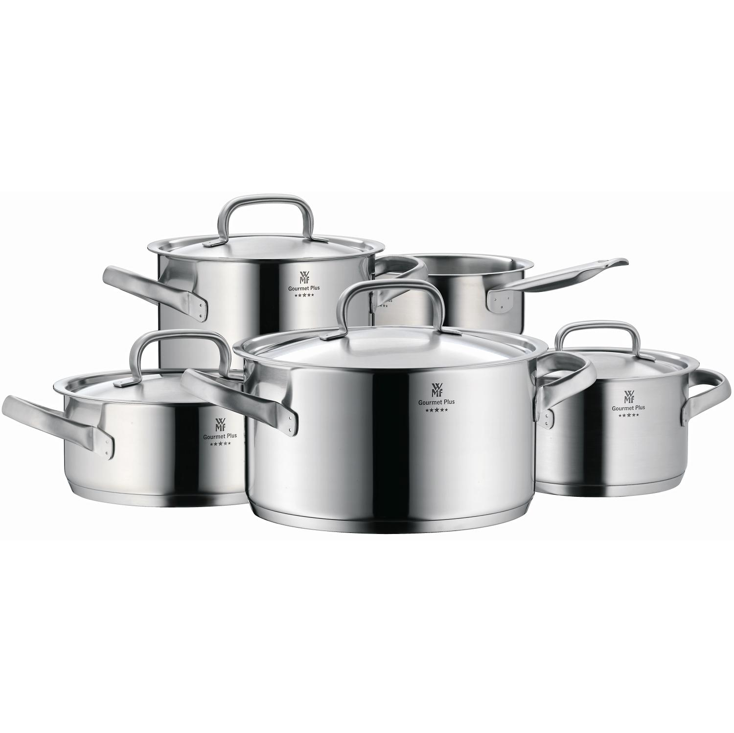 WMF Kochgeschirr-Set 5-teilig Gourmet Plus Topf-Set 5-teilig Cromargan® Edelstahl rostfrei 18/10